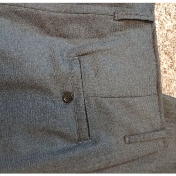 NSF Wool Edith cropped trousers size 28 charcoal gray new without tags - Picture 4 of 6